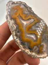 Load image into Gallery viewer, Kentucky agate yellow banded polished half specimen
