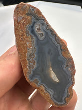 Load image into Gallery viewer, Kentucky Agate grey/blue,maroon polished half specimen
