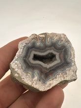 Load image into Gallery viewer, Kentucky agate brown/grey/white floater polished half specimen
