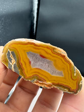 Load image into Gallery viewer, Kentucky Agate yellow/red/green polished half specimen
